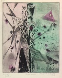 Artist: Cilento, Margaret. | Title: Scarecrow. | Date: 1951 | Technique: etching, aquatint, printed in black ink, from two  plates