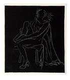 Artist: Perry, Adelaide. | Title: Girl dressing | Date: 1930 | Technique: linocut, printed in black ink, from one block | Copyright: © Adelaide Perry