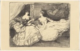 Artist: Conder, Charles. | Title: Gossip. | Date: 1905 | Technique: transfer-lithograph, printed in black ink, from one stone