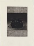 Artist: MADDOCK, Bea | Title: Shoes | Date: 1974 | Technique: etching, photo-etching and aquatint, printed in black ink, from two plates
