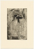 Artist: b'HANRAHAN, Barbara' | Title: b'Dreamer' | Date: c.1960 | Technique: b'etching and aquatint, printed in black ink, from one plate'