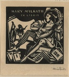Artist: FEINT, Adrian | Title: Bookplate: Mary McIlwraith. | Date: (1932) | Technique: wood-engraving, printed in black ink, from one block | Copyright: Courtesy the Estate of Adrian Feint