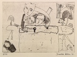 Artist: Allen, Davida | Title: Each word of mine is a brushmark | Date: 1991, July - September | Technique: etching, open bite and aquatint, printed in black ink, from one plate