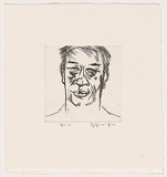 Artist: b'SHIHE, Dai' | Title: b'Self portrait' | Date: c.2003 | Technique: b'etching, printed in black ink, from one plate'