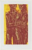 Artist: b'ROSE, David' | Title: b'Standing man and woman' | Date: 1963 | Technique: b'screenprint, printed in colour, from four stencils'