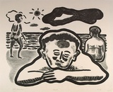 Artist: b'Francis, David.' | Title: b'Beach' | Date: 1984 | Technique: b'lithograph, printed in black ink, from one stone'
