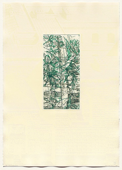 Artist: b'Dunn, Richard.' | Title: b'100 Blossoms: Five prisons IV.' | Date: 1988 | Technique: b'etching and lift-ground aquatint and screenprint'