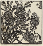 Artist: b'PRESTON, Margaret' | Title: b'Banksia cobs' | Date: 1933 | Technique: b'woodcut, printed in black ink, from one block' | Copyright: b'\xc2\xa9 Margaret Preston. Licensed by VISCOPY, Australia'