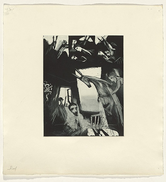 Artist: b'Shead, Garry.' | Title: b'DH and F [DH Lawrence and Frieda]' | Date: c. 1995 | Technique: b'etching and aquatint, printed in black ink, from one plate' | Copyright: b'\xc2\xa9 Garry Shead'