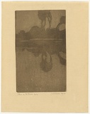 Artist: TRAILL, Jessie | Title: Stars in the river | Date: 1920 | Technique: aquatint, printed in brown ink with plate-tone with scratched highlights, from one plate