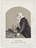 Artist: b'GILL, S.T.' | Title: b'The Chair.' | Date: 1852 | Technique: b'lithograph, printed in colour, from multiple stones'