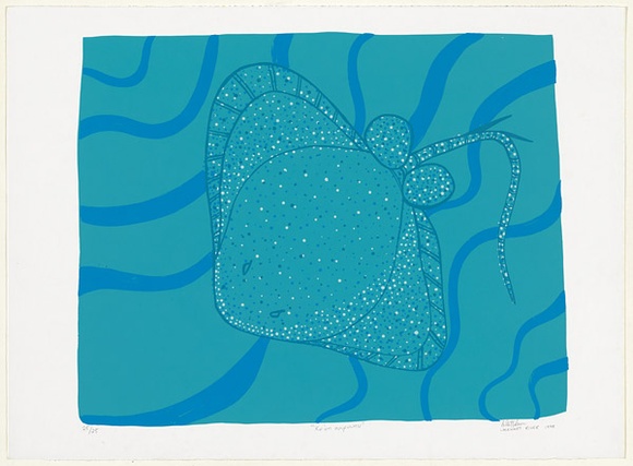 Artist: b'Hobson, Silas.' | Title: bKu'um ampuunu | Date: 1998, June | Technique: b'screenprint, printed in colour, from multiple stencils'