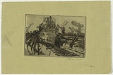 Title: Slipway, Cockatoo Island | Date: 1930s-40s | Technique: etching, printed in brown ink, from one plate