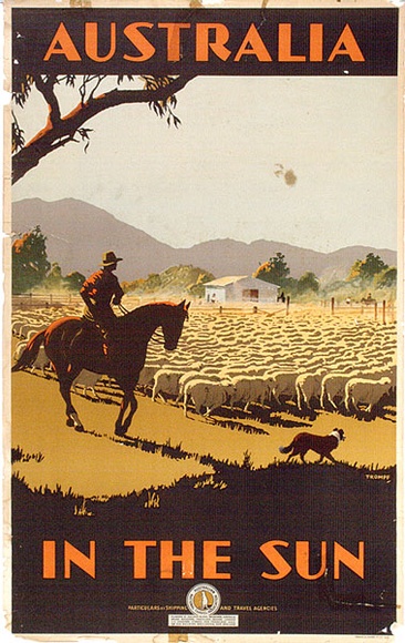 Artist: b'TROMPF, Percy' | Title: b'Australia in the sun' | Date: (1930-39) | Technique: b'lithograph, printed in colour, from multiple stones [or plates]'