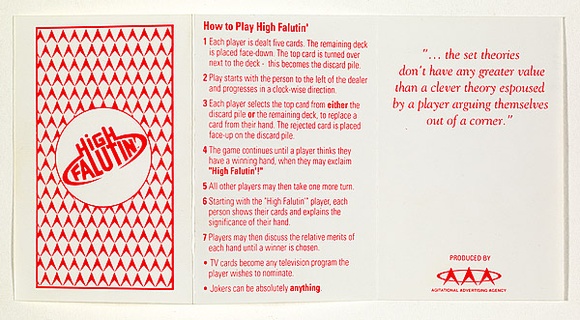 Title: b'How to play instructions' | Date: c.1985 | Technique: b'off-set lithograph'