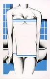 Artist: b'Powditch, Peter.' | Title: b'The towel' | Date: 1969 | Technique: b'lithograph, printed in colour, from two plates'