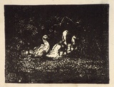 Artist: REYNOLDS, Frederick George | Title: (Ducks) | Date: c.1929 | Technique: woodcut, printed in black ink, from one block
