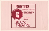 Artist: EARTHWORKS POSTER COLLECTIVE | Title: Meeting... Come and talk about training programs for Aboriginal women... at Black Theatre | Date: 1978 | Technique: screenprint, printed in colour, from two stencils | Copyright: © Marie McMahon. Licensed by VISCOPY, Australia