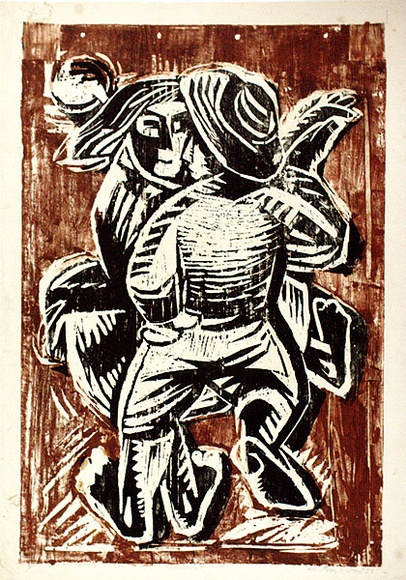 Artist: Kubbos, Eva. | Title: Dancers | Date: 1959 | Technique: printed in colour from two blocks