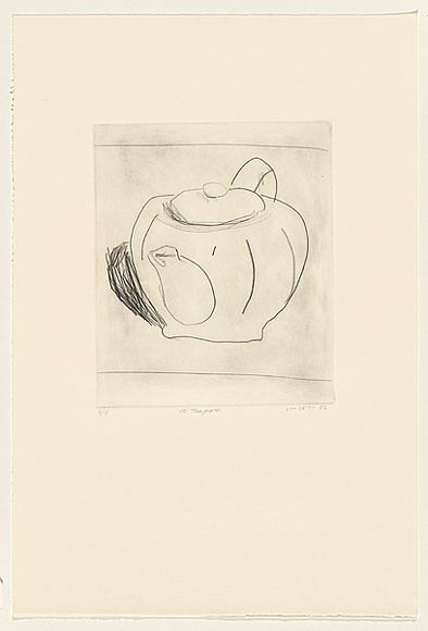 Title: A teapot | Date: 1982 | Technique: drypoint, printed in black ink, from three perspex plates