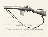 Artist: b'Kelly, William.' | Title: b'Assault weapon' | Date: 1988-93 | Technique: b'screenprint, printed in black and red ink, from two stencils'