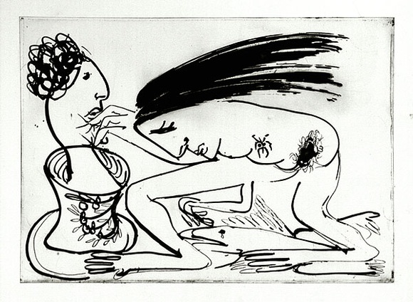 Artist: b'BOYD, Arthur' | Title: b'Woman making a pot.' | Date: (1968-69) | Technique: b'etching and aquatint, printed in black ink, from one plate' | Copyright: b'Reproduced with permission of Bundanon Trust'