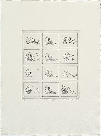 Artist: b'MADDOCK, Bea' | Title: b'Game III' | Date: 1972 | Technique: b'photo-etching and burnishing, printed in black ink'