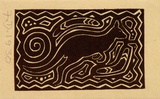 Artist: Derham, Frances. | Title: Greeting card: Christmas 1983. | Date: 1934 | Technique: linocut, printed in brown ink, from one block