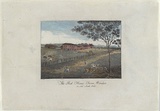 Title: b'The Red House Farm, Windsor in New South Wales.' | Date: c.1810 | Technique: b'engraving, printed in black ink, from one copper plate; hand-coloured'