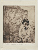 Artist: b'Dyson, Will.' | Title: b'Our ultra moderns: Sometimes I feel like chucking it all and going in for art!.' | Date: c.1929 | Technique: b'etching, printed in black ink, from one plate'