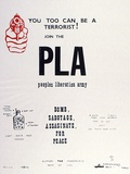 Artist: b'LITTLE, Colin' | Title: b'You too can be a terrorist! Join the PLA Peoples Liberation Army' | Date: 1972 | Technique: b'screenprint, printed in colour, from two stencils'