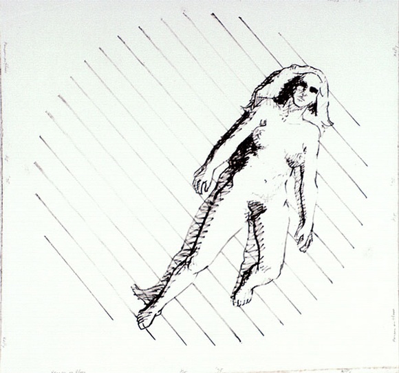 Artist: b'Kelly, William.' | Title: b'Person on floor' | Date: 1975 | Technique: b'lithograph' | Copyright: b'\xc2\xa9 William Kelly'