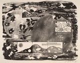 Artist: b'Wickham, Stephen.' | Title: b'not titled [circles and geological survey drawings]' | Date: 1985 | Technique: b'lithograph, printed with black ink, from one stone' | Copyright: b'Stephen Wickham is represented by Australian Galleries Works on paper Sydney & Stephen McLaughlan Gallery, Melbourne'