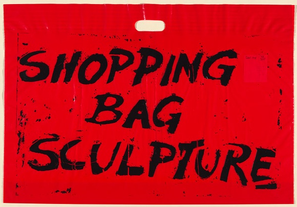 Artist: b'Todd, Geoff.' | Title: b'Shopping bag sculpture.' | Date: 1978 | Technique: b'screenprint, printed in black ink, from one stencil' | Copyright: b'This work appears on screen courtesy of the artist and copyright holder'