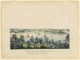 Title: b'North View of Sydney, New South Wales' | Date: July 1824 | Technique: b'lithograph, printed in black ink, from one stone; hand-coloured'