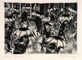 Artist: SCHARF, Theo | Title: Rainy weather. | Date: (1922-23) | Technique: etching and aquatint, printed in black ink, from one plate | Copyright: © The Estate of Theo Scharf.