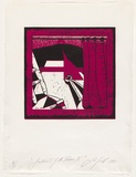 Artist: Snell, Ted. | Title: Instruments of the Passion II. | Date: 1985 | Technique: linocut, printed in colour, from two blocks