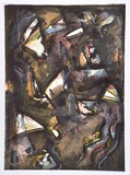 Artist: Leti, Bruno. | Title: Day one | Date: 1989, July - August | Technique: lithograph, printed in colour, from seven zinc plates