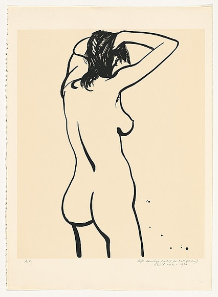 Artist: b'Rose, David.' | Title: b'Life drawing (motif for tall vase)' | Date: 1986 | Technique: b'screenprint, printed in colour, from multiple stencils'