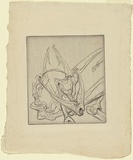 Artist: b'Graham, Geoffrey.' | Title: b'Bone figure.' | Date: c.1938 | Technique: b'etching, printed in black ink, from one plate'