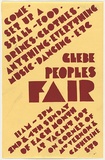 Artist: UNKNOWN | Title: Glebe People's Fair | Date: 1977 | Technique: screenprint, printed in black ink, from one stencil