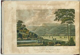 Artist: b'LYCETT, Joseph' | Title: bThe Table Mountain, from the end of Jericho Plains, Van Diemen's Land. | Date: 1825 | Technique: b'etching, and aquatint, printed in black ink, from one copper plate; hand-coloured'