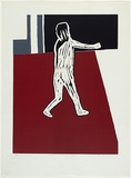 Artist: b'MADDOCK, Bea' | Title: b'Figure on the Red Square' | Date: (1968) | Technique: b'screenprint, printed in colour, from three stencils'