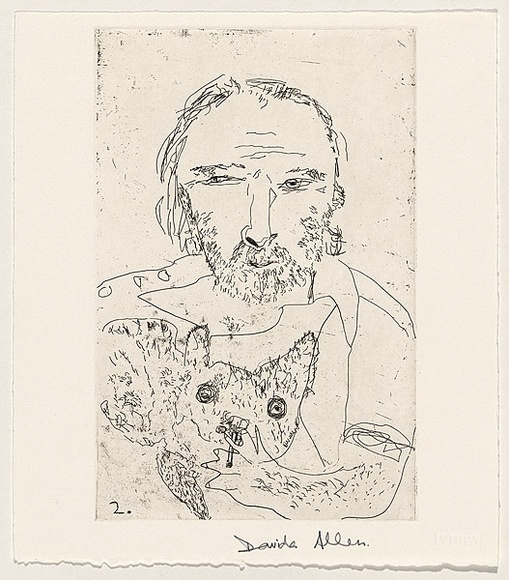 Title: b'Portrait of Neil Leveson II' | Date: 1992 | Technique: b'etching, printed in black ink, from one plate'