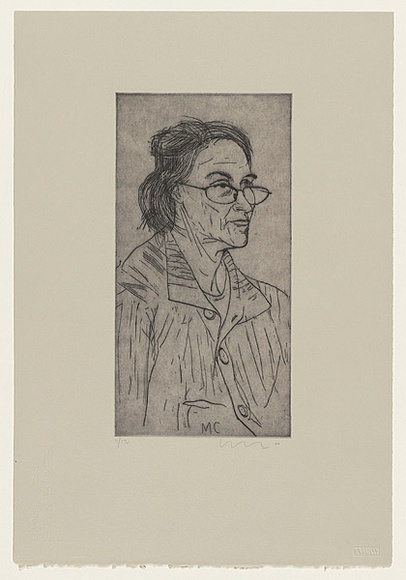 Title: b'not titled [Marian Crawford]' | Date: 2006 | Technique: b'etching, printed in black ink, from one plate'