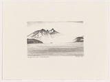 Artist: Elliott, Fred W. | Title: Windy Day, Mt Henderson | Date: 1997, February | Technique: photo-lithograph, printed in black ink, from one stone | Copyright: By courtesy of the artist