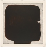 Artist: b'Wright, Judith.' | Title: b'not titled [orange shape]' | Date: 1994 | Technique: b'etching, printed in colour, from two plates' | Copyright: b'\xc2\xa9 Judith Wright'