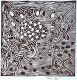 Artist: STREET, Mervyn | Title: Bush food | Date: 1999, September | Technique: linocut, printed in black ink, from one block