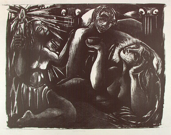 Artist: b'Harding, Richard.' | Title: b'Temptress' | Date: 1987 | Technique: b'lithograph, printed in black ink, from one stone'