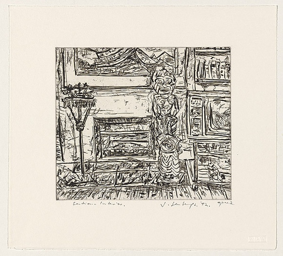 Artist: Senbergs, Jan. | Title: Section interior | Date: 1992 | Technique: etching, printed in black ink, from one plate | Copyright: © Jan Senbergs